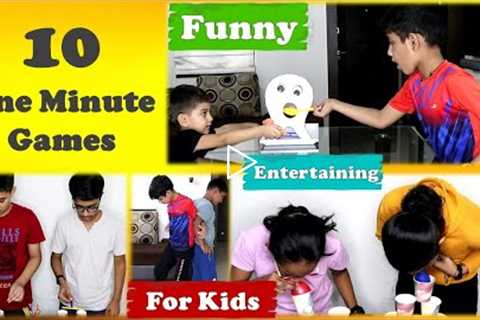 10 One Minute Games | Minute to win games for kids | Party games for Kids Birthday (2022)