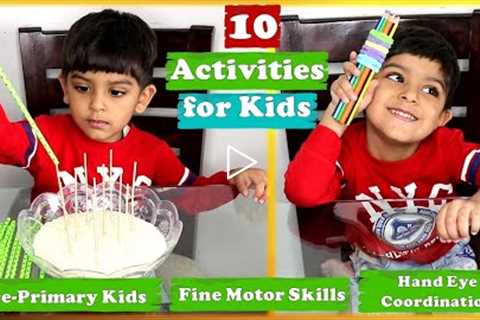 10 Activities for Kids | Pre-Primary Students | Motor Skills Development | Hand Eye Coordination