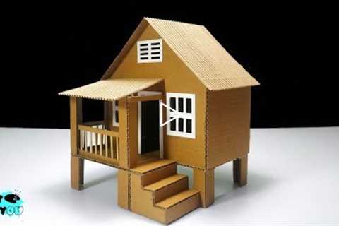 How to Make a Beautiful Cardboard House | Make Small Cardboard House | Cardboard House