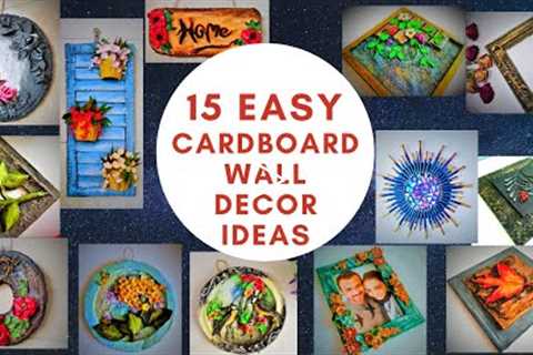 15 easy cardboard wall decor |Amazing wall hanging craft ideas/Clay mural/Wall Decoration Ideas