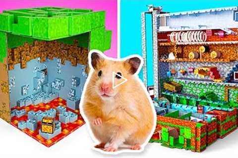 Minecraft Mazes For Your Pet Hamster || Real Hamster Adventure In Minecraft