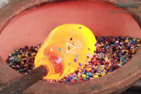 The most satisfying videos in the world   glass making satisfying video   glass blowing   2018