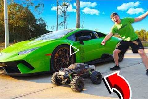 MY LAMBORGHINI vs 100MPH RC CAR RACE!