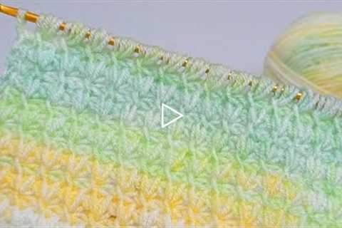 Super🤌Easy to knit,👌Very fun Tunusian Crochet Baby Blanket For Beginners/Süper Tunus İşi Kolay..