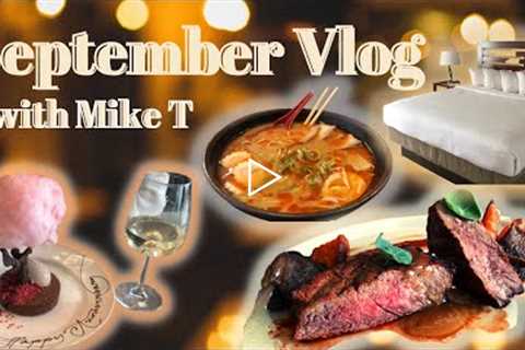 SEPTEMBER MONTHLY VLOG | Ramen Shops, Anniversary, Workout, Recording Music, Oasis Hot Tubs)