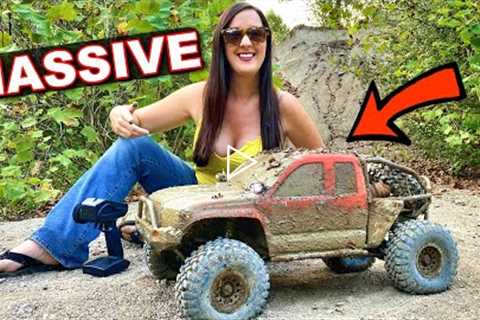 BRAND NEW HUGE RC CAR OFF ROAD MUDDING! Axial SCX6 Trail Honcho