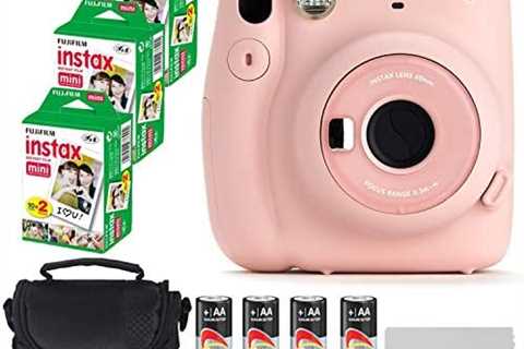 Fujifilm Instax Mini 11 Instant Camera – Blush Pink (16654774) + 3x Packs Fujifilm Instax Mini Twin ..