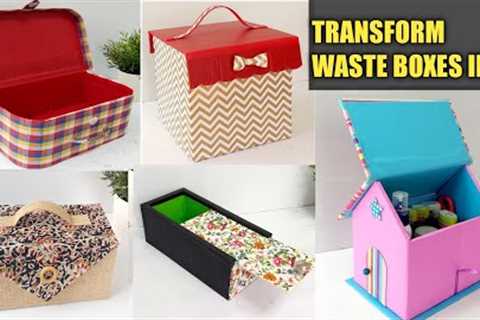 5 Best use of waste cardboard boxes that everyone can do easily/5 cool cardboard box reuse ideas