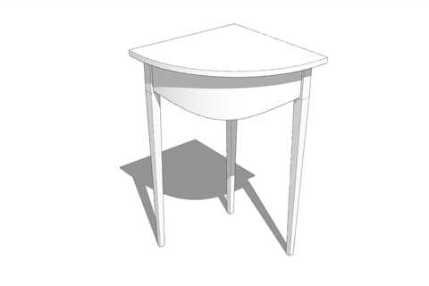 Modeling a curved table apron in SketchUp