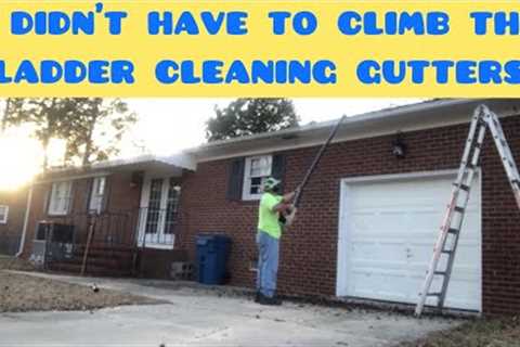 Gutter cleaning with Stihl leaf blower kit and why I collect payment prior to service.