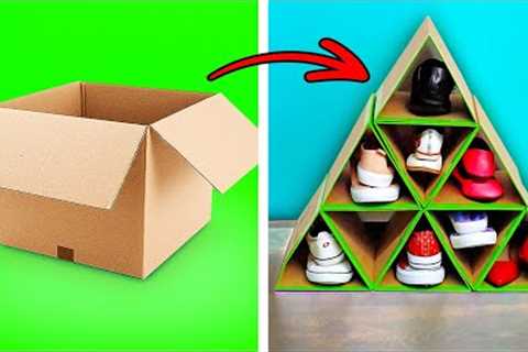 32 USEFUL CARDBOARD CRAFTS || 5-Minute Decor Projects For Your Home!