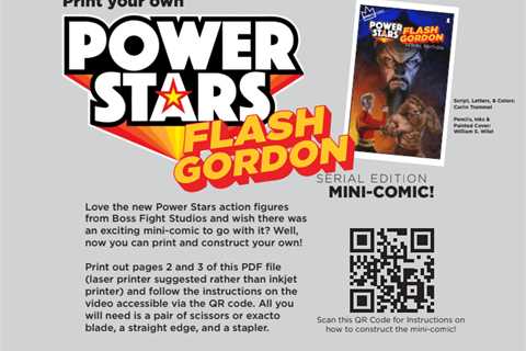 Download The New Black and White “Serial Edition” of the #PowerStars Issue 1 Flash Gordon Comic