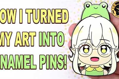 How I Turned My Art Into Enamel Pins! | GS-JJ Enamel Pin Review!