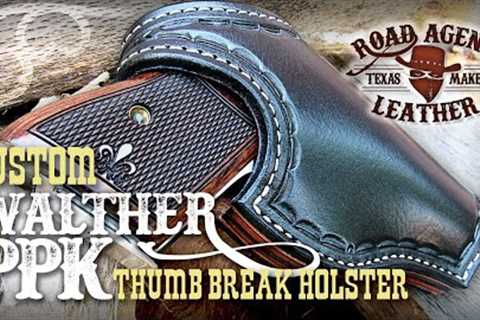 Making a Custom Leather Thumb Break Holster for a Walther PPK Leathercraft ASMR