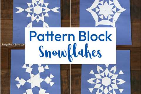 Math Art:  Make Pattern Block Snowflakes