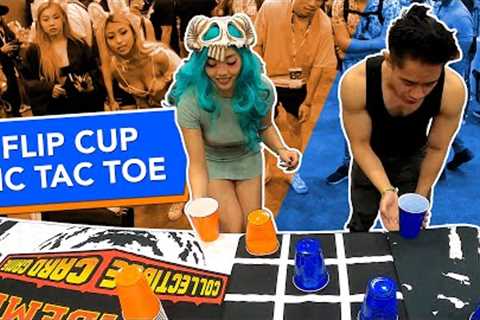 Challenging Strangers at Anime Expo 2022 | Flip Cup Tic Tac Toe