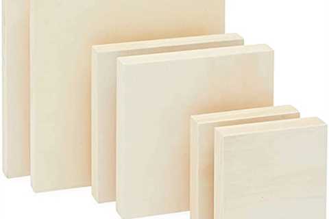 Bright Creations Unfinished Wood Canvas Boards for Crafts and Painting (3 Sizes, 6 Pack)