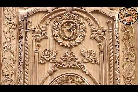 full work main door design wood work 😀 look is different wood carving mahendra ap ❤️