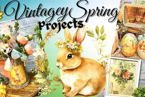 Vintage inspired projects that are so easy- booth and home decor for spring!