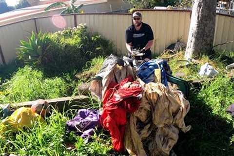 Huge OVERGROWN Rubbish Ridden Backyard Gets Satisfying Lawn Care MAKEOVER