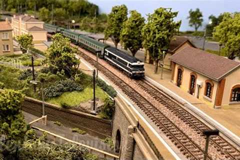 French N Scale Layout and SNCF Model Trains at the Prototype Railway Station of L’Arbresle