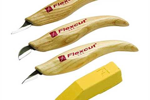 FLEXCUT Detail Knife Set, with Mini-Pelican Knife, Mini-Chip Carving Knife, and Mini-Detail Knife..