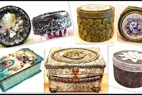 DIY/5 Amazing jewelry boxes ideas / Home decor ideas/Cardboard craft