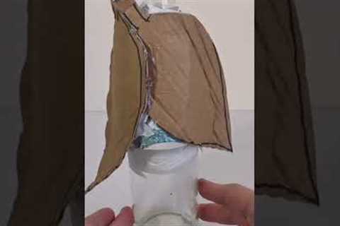 Bottle, Cardboard & Homemade Clay To Make Fairy House Lamp DIY Craft Ideas