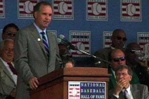 Sandberg is inducted into the Baseball Hall of Fame