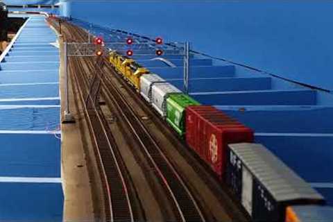 Southern Transcon Model Railroad - Traffic Jam at CP Merrick