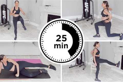 25 Minute Prenatal Bodyweight Workout | Pregnancy Safe Exercises for 1st, 2nd and 3rd Trimesters