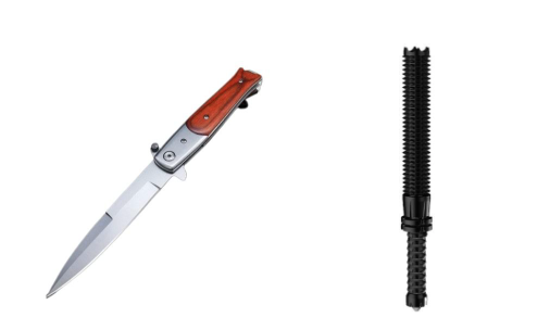 Free TitanEdge Stiletto Knife & Tactical Baton Flashlight Combo -