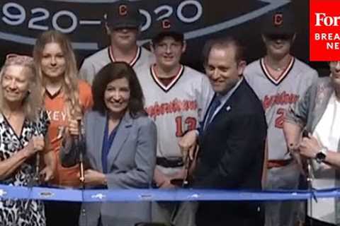 Gov. Kathy Hochul Touts Revitalization Efforts At National Baseball Hall Of Fame In Cooperstown, NY