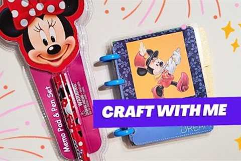 Craft with me Mickey Mouse mini micro notebook | DIY dividers and tabs