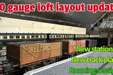 Model railway layout update - New station, New track plan with a running session