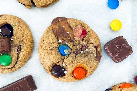 Salted Chocolate Chip Candy Bar Cookies