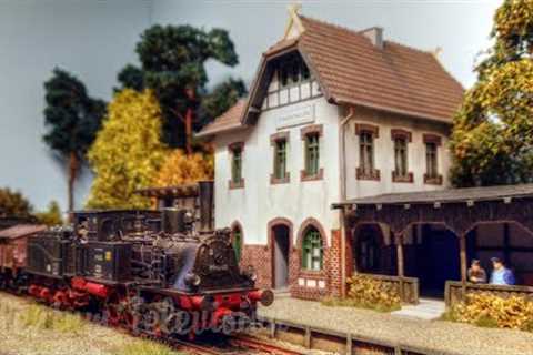 Beautiful model train layout of steam trains and steam locomotives used by German Reich Railways