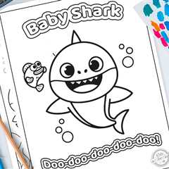 Printable Baby Shark Number Tracing Preschool Worksheets
