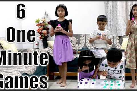 6 One Minute Games | Indoor Games to play at home | Party Games for Kids | Birthday games for party