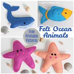 Felt Ocean Animals Beginning Sewing