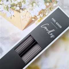 Grey Ribbed Pillar Scented Candles - Luxury Soy Max Fig Aroma