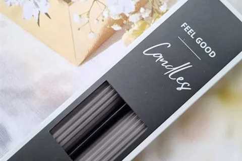 Grey Ribbed Pillar Scented Candles - Luxury Soy Max Fig Aroma